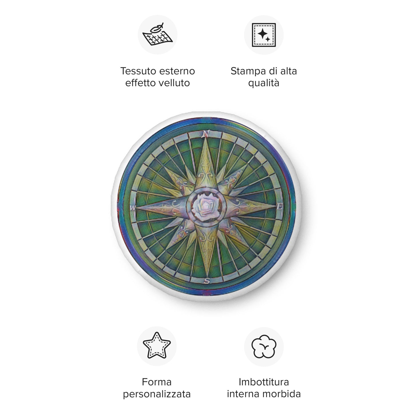 Compass Rose pillow